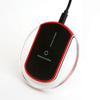 Crystal fast charge wireless charger with usb support oem logo